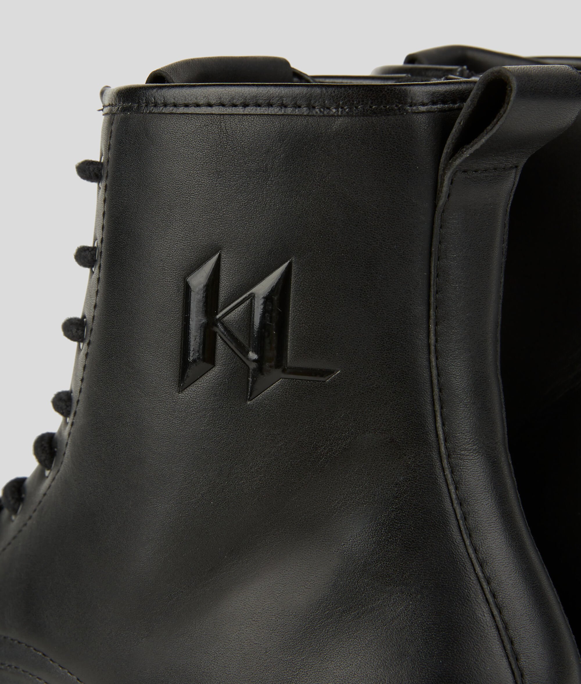 (image for) Extraordinary KL Monogram KOMBAT Lace-Up Boots